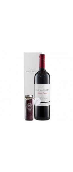 Box 1 bottle Abadía Retuerta Selección Especial+wine salt