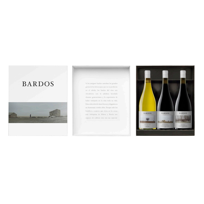 Estuche 3 Botellas Bardos Verdejo+romántica+reserva Regalo