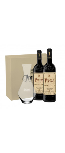 Estuche 2 botellas Protos Gran Reserva + Decantador Riedel
