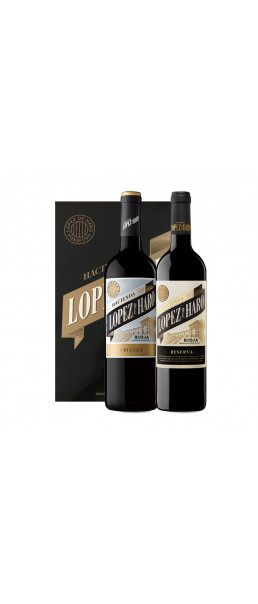 Estuche 2 botellas Hacienda López de Haro Crianza+Reserva