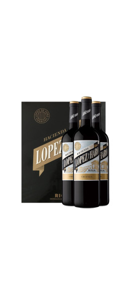 Estuche 3 botellas Hacienda López de Haro Crianza