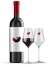 Bouteilles de vin et verres