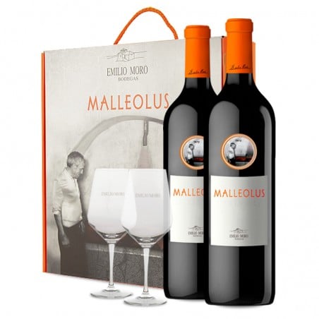2 Botellas Malleolus + 2 Copas Riedel