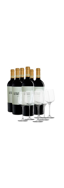 Box 6 bottles La Atalaya del Camino + 6 glasses