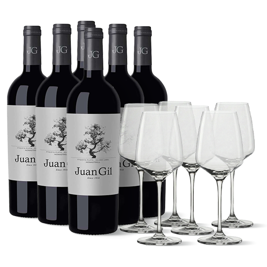 6 bottles Juan Gil Silver...