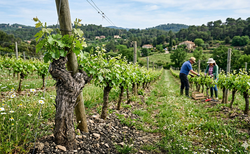 Spring: the awakening of the vineyard